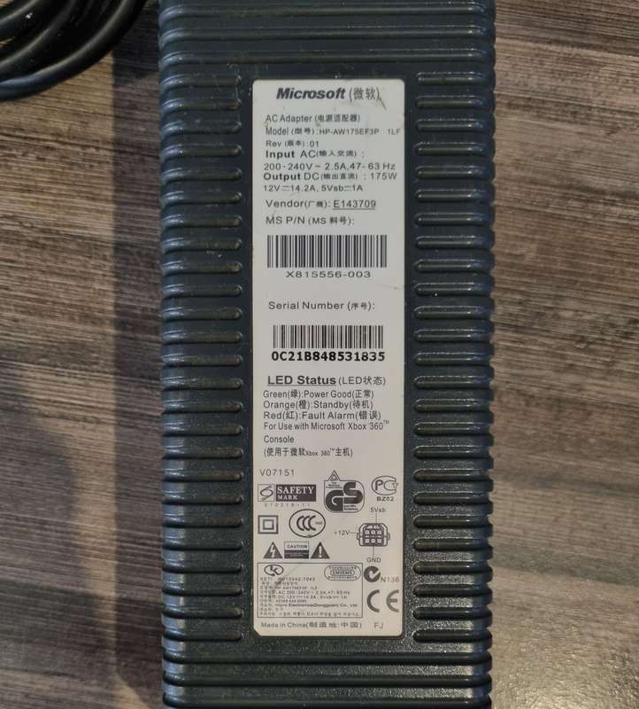 Power Cable for Xbox 360 Phat
