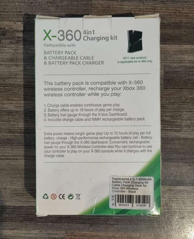Rechargeable Battery Pack for Xbox 360 Controllers