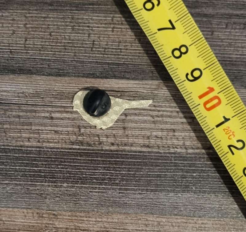 Geometric Sparrow Enamel Pin