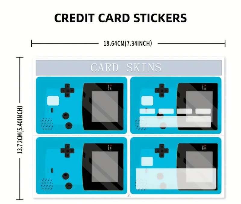 Blue Gameboy Credit Card Skin