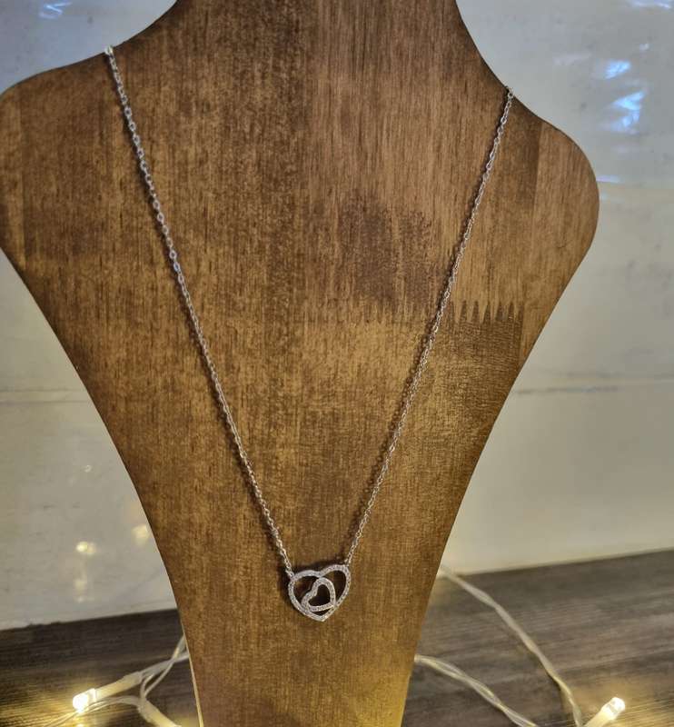 925 Sterling Silver Heart Necklace