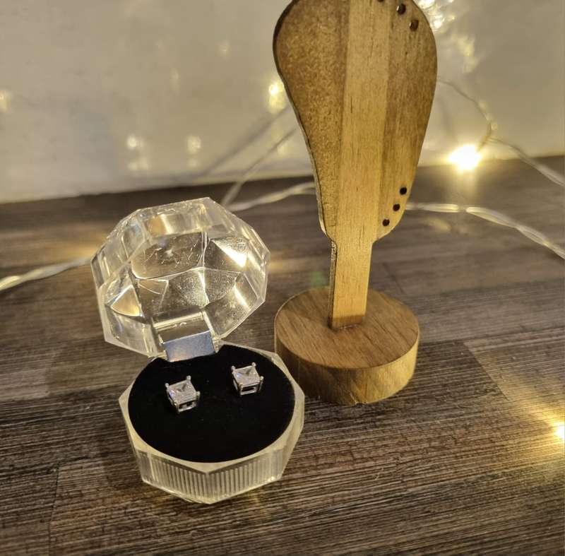 925 Sterling Silver + Cubic Studs