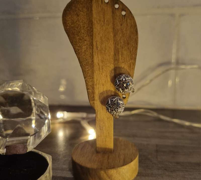 800 Continental Silver Clip On Earrings