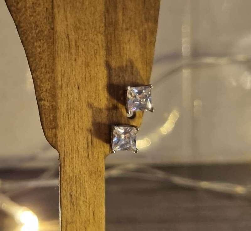 925 Sterling Silver + Cubic Studs