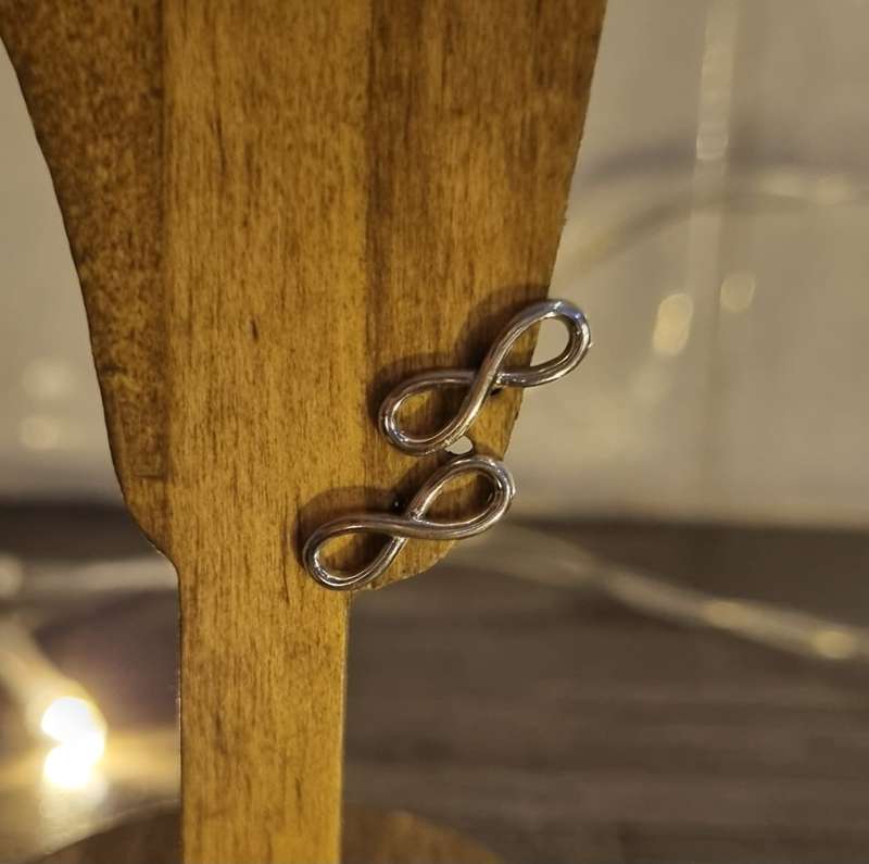 925 Sterling Silver Infinity Earrings