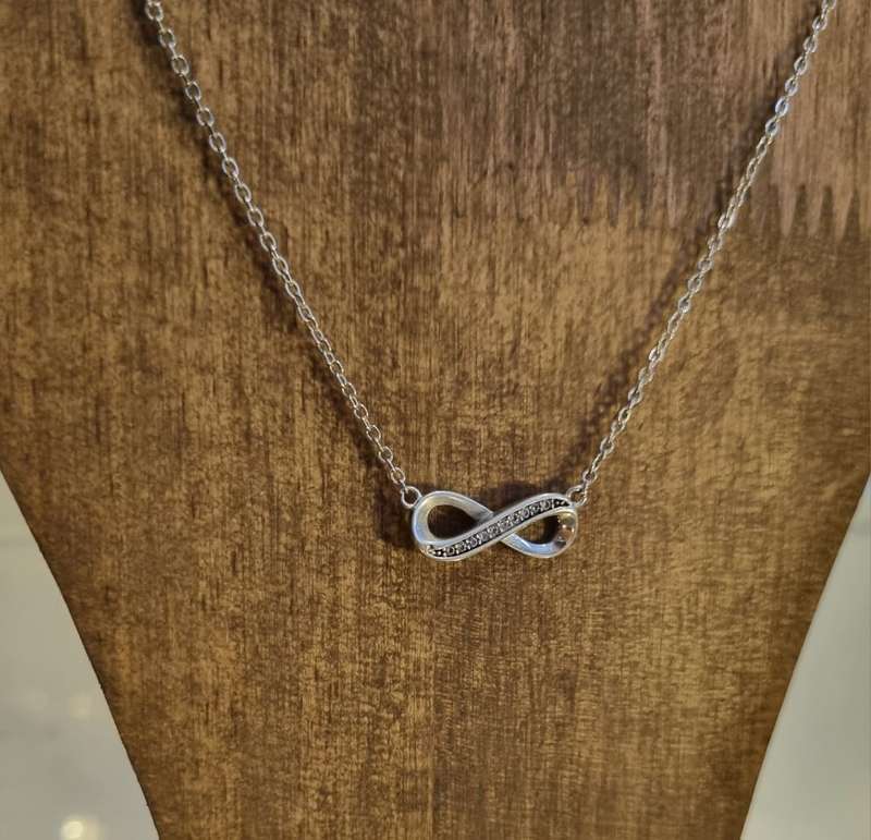 925 Sterling Silver Infinity Necklace