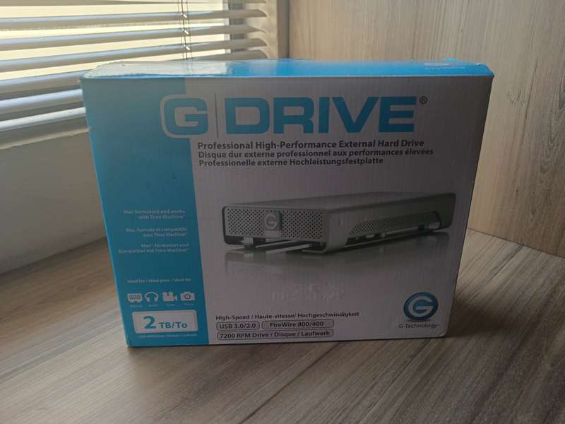 G-Technology 2TB G-DRIVE USB 3.0 Desktop External Hard Drive, Silver - Compact, High-Performance Sto