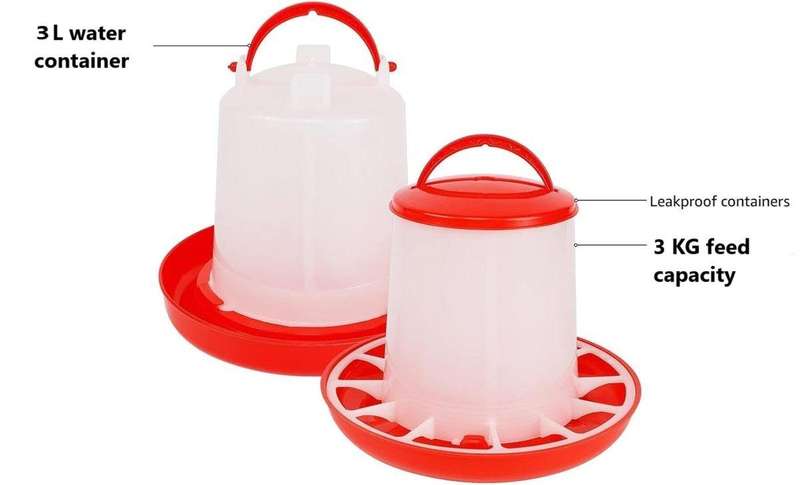 Chicken -3litre Drinker and 3kg Feeder Combo