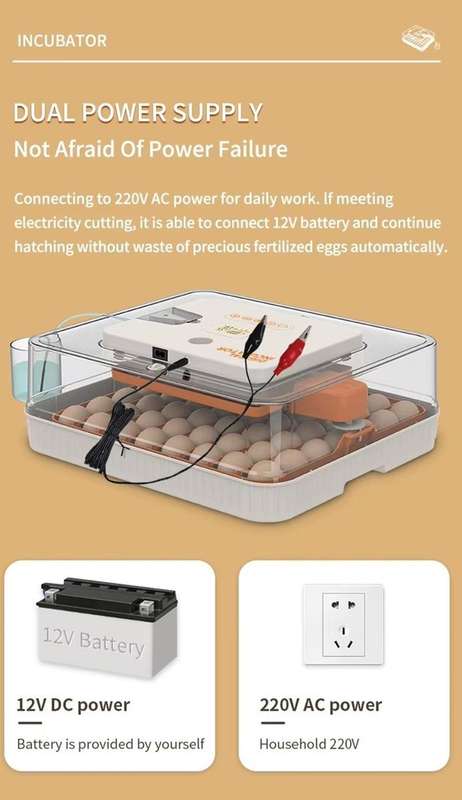 56 Egg Incubator H-Dual Power