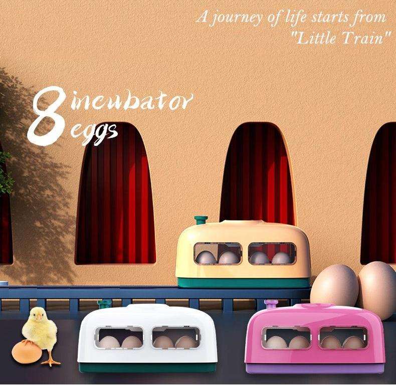 8 Egg Incubator -Retro Yellow Colour