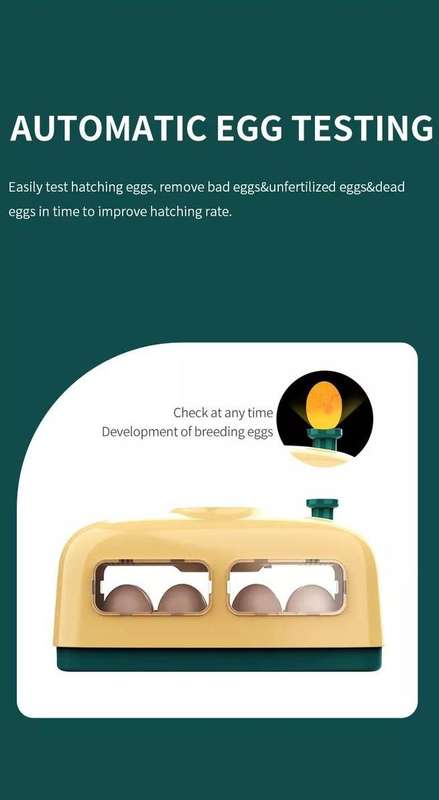 8 Egg Incubator -Retro Yellow Colour