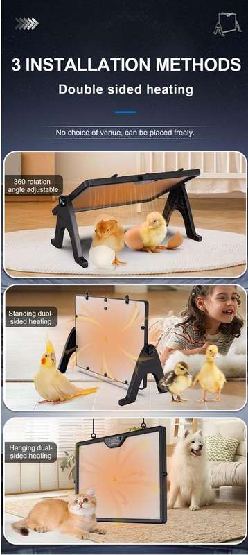 Animal Heater Plate-Double Sided with Remote