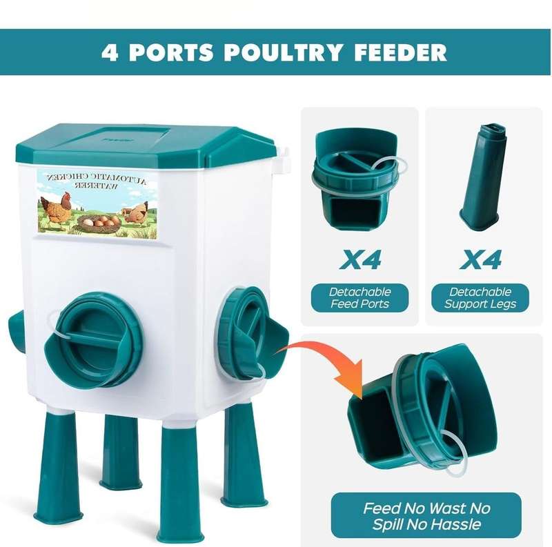 Automatic Blue Chicken Feeder-8kg