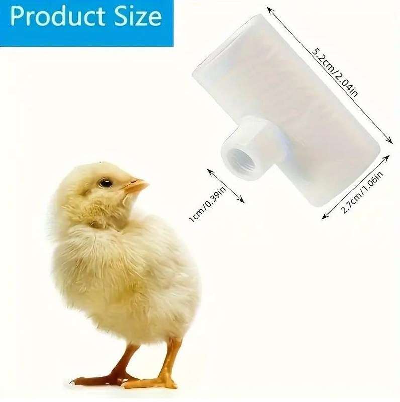 Chicken Waterer Cups and PVC Tee Fittings -20Pack