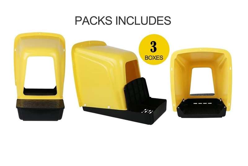 Chicken Nesting Boxes Yellow -Pack of 3