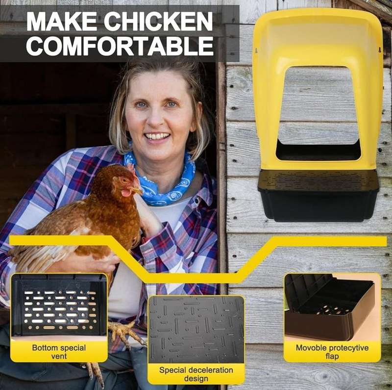 Chicken Nesting Boxes Yellow -Pack of 3
