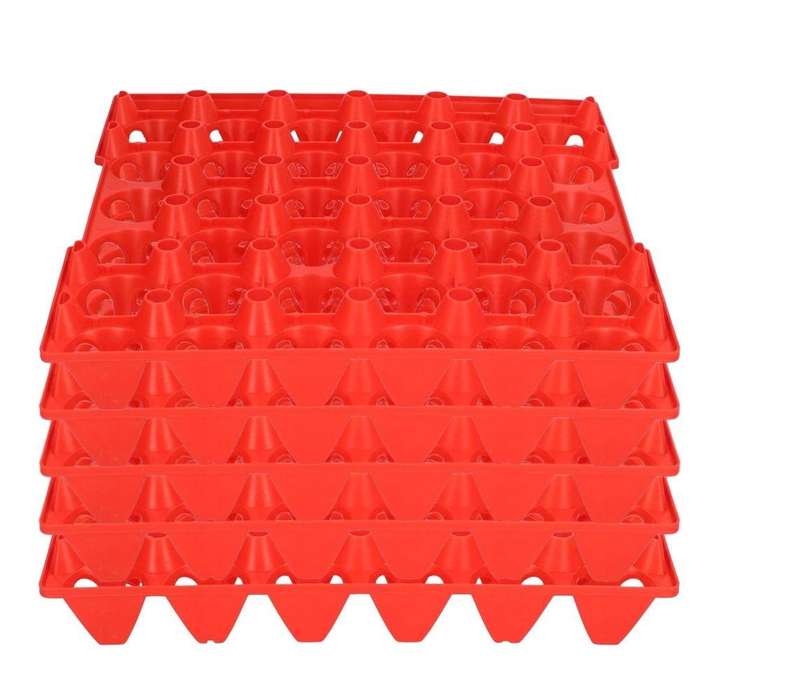Pet Multifunctional Stackable Chicken Egg Trays -Pack of 5 (red)-29 cm