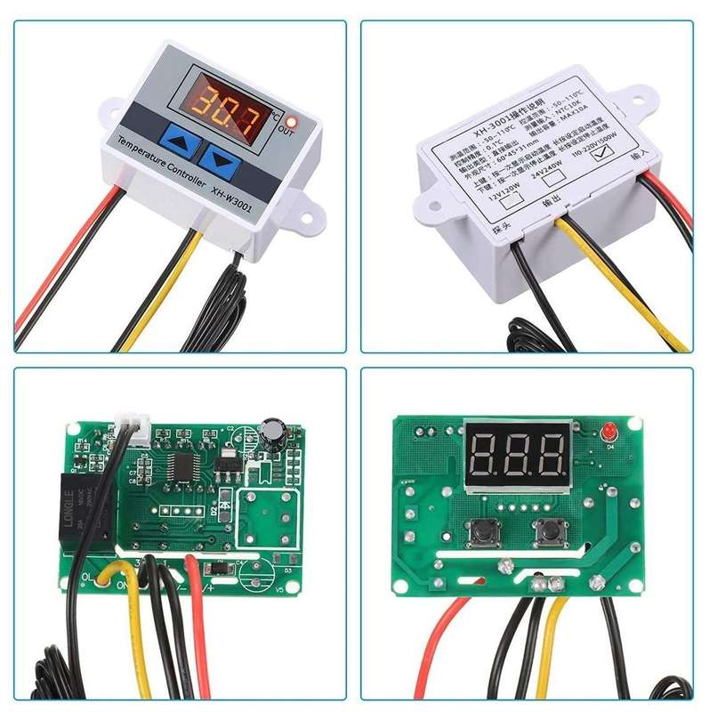 Digital Temperature Controller with LCD Display XH-W3001