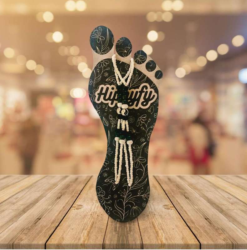 Hippyfy Anklet Barefoot Scandal-Black and White