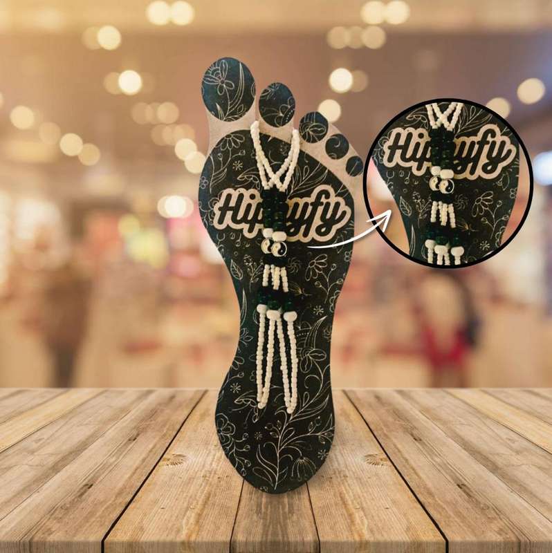 Hippyfy Anklet Barefoot Scandal-Black and White