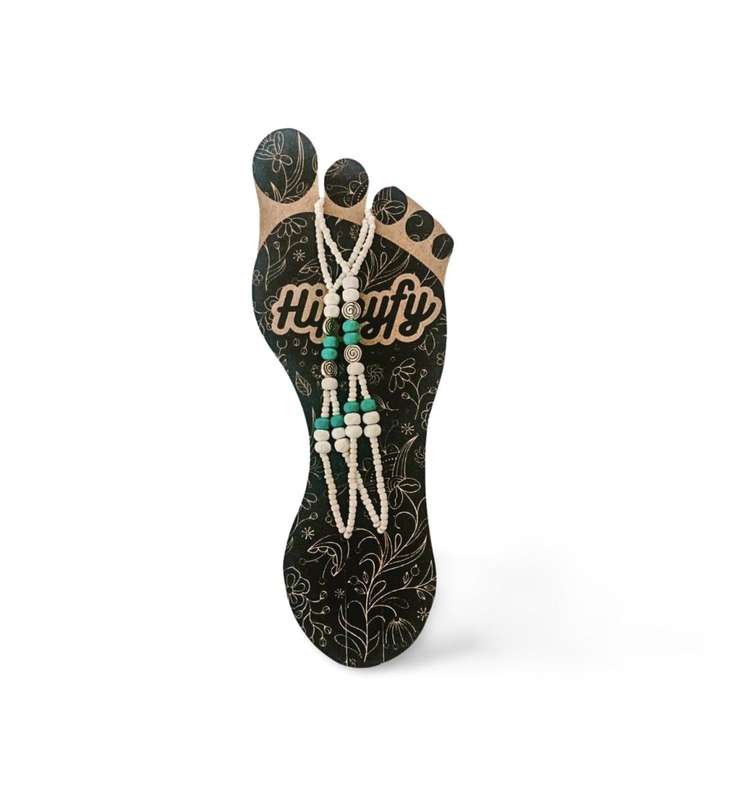 Hippyfy Anklet Barefoot Scandal -Blue and White