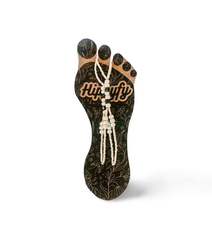 Hippyfy Anklet Barefoot Scandal -Hematite Design