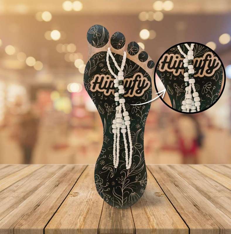 Hippyfy Anklet Barefoot Scandal -Hematite Design