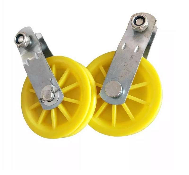 Large Yellow Pulleys -Pack of 4