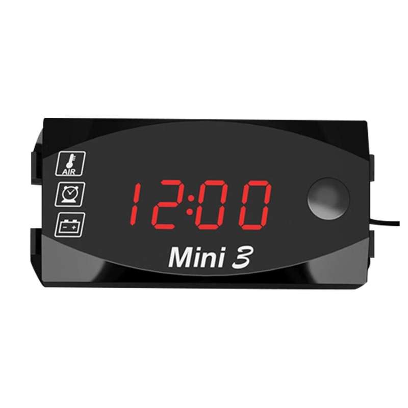 LED Digital Display Panel-Voltmeter, Electronic Clock and Thermometer (red)