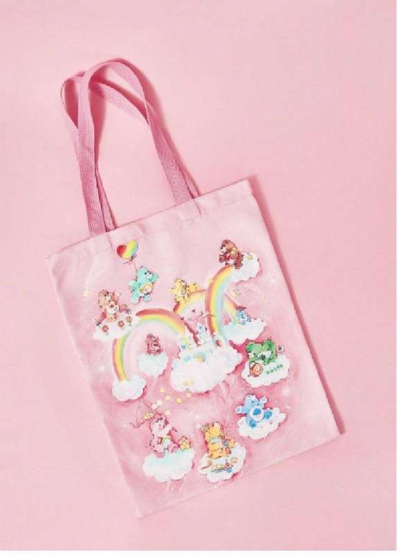 Pink Care Bears Shoppers Bag