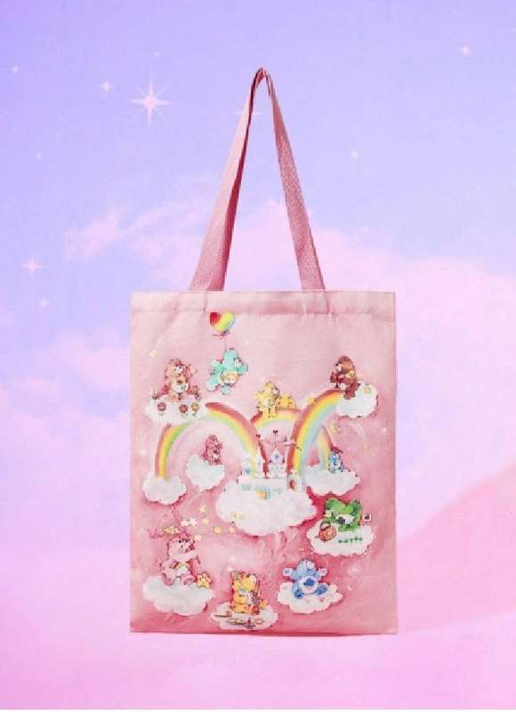 Pink Care Bears Shoppers Bag