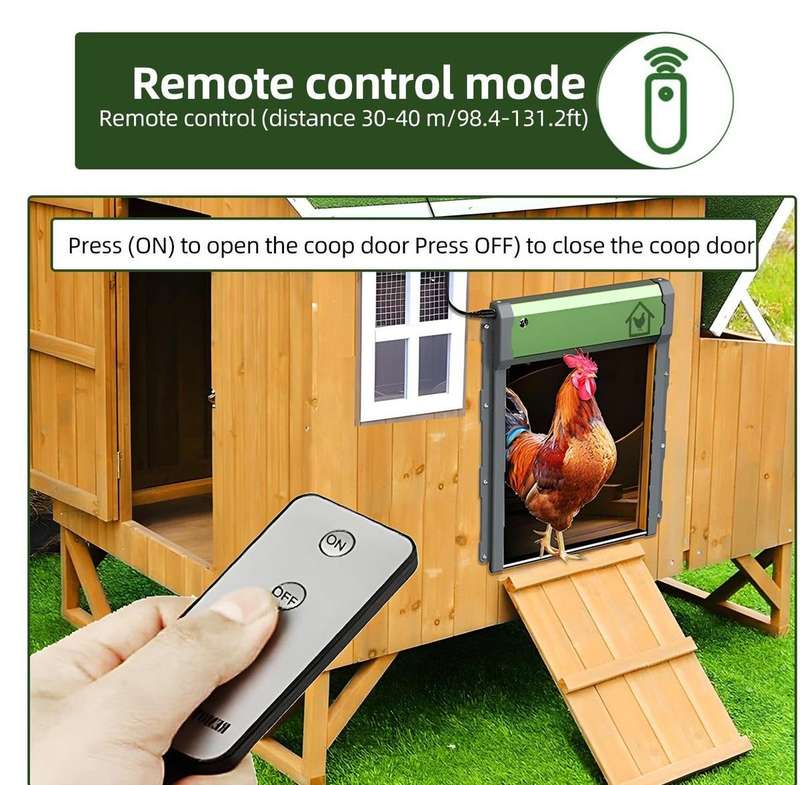 Solar and Battery powered Chicken Coop Door with remote control