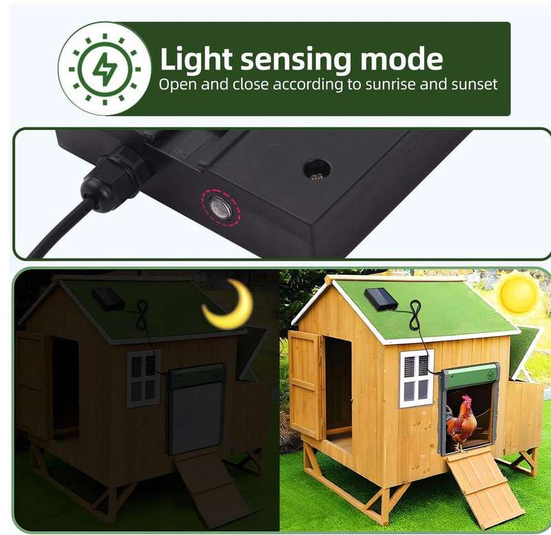 Solar and Battery powered Chicken Coop Door with remote control