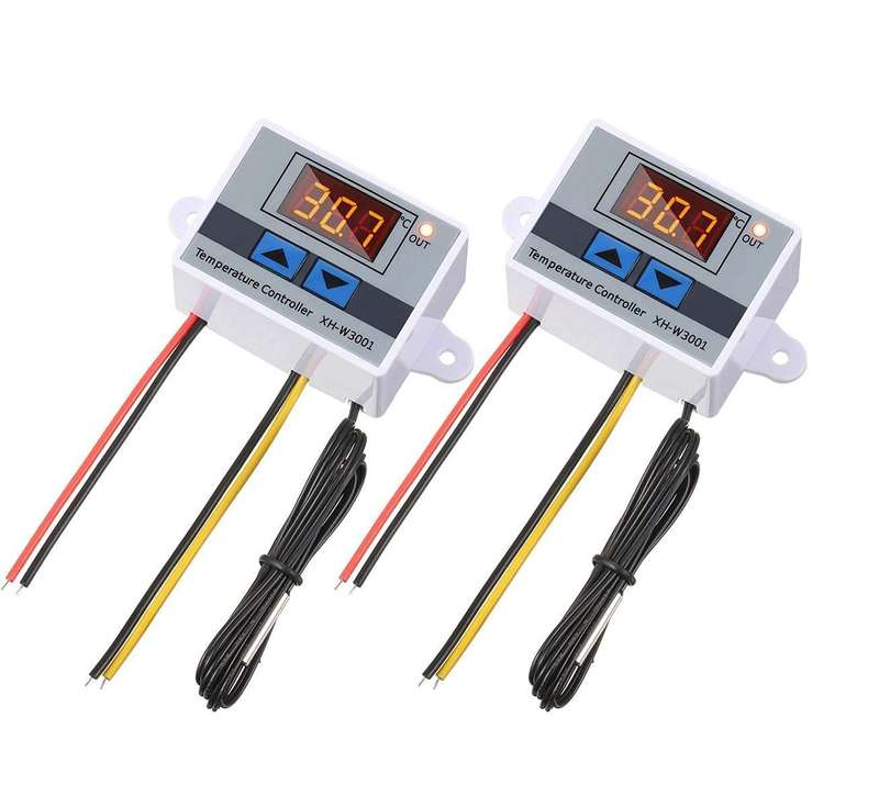 Robitco W3001 Digital Thermometer Controller with LED Display (220V) 2 piece Bundle