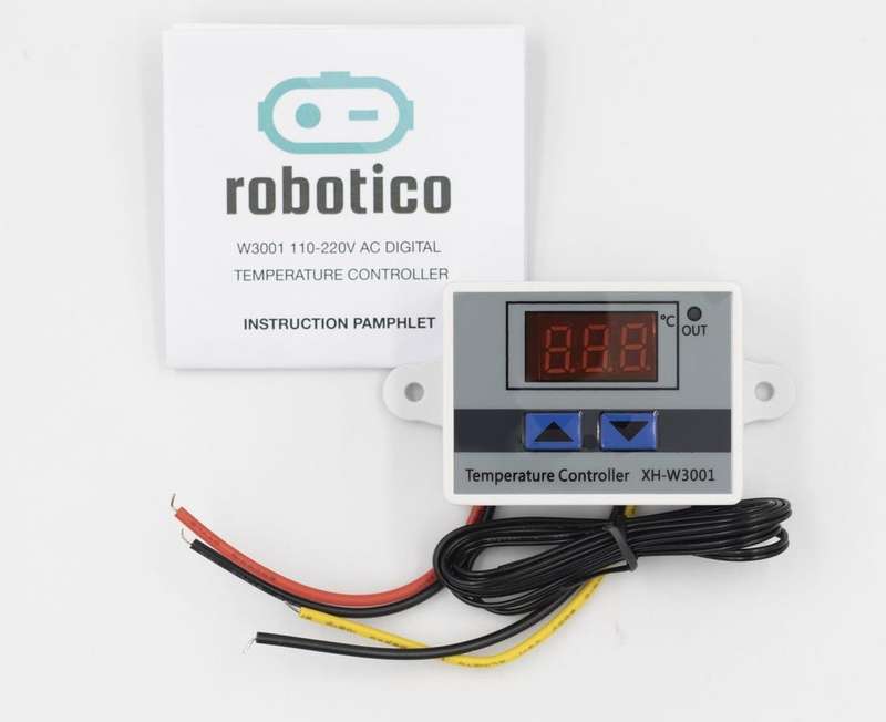 Robotico W3001 Digital Temperature Controller with LED Display (220V) -Pack of 1