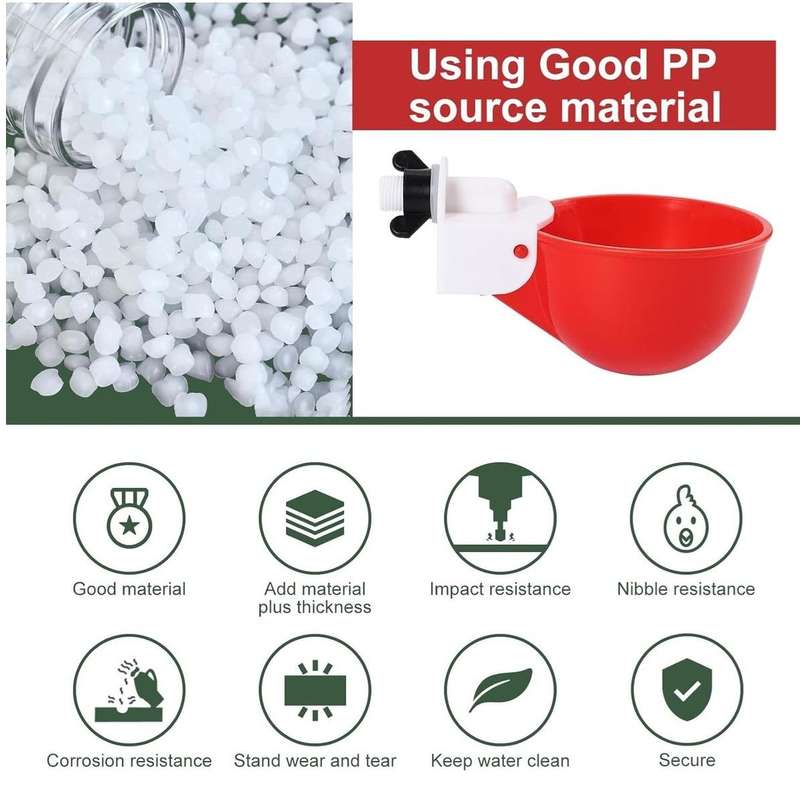 Smooth Chicken Waterer Cups-15 Pieces