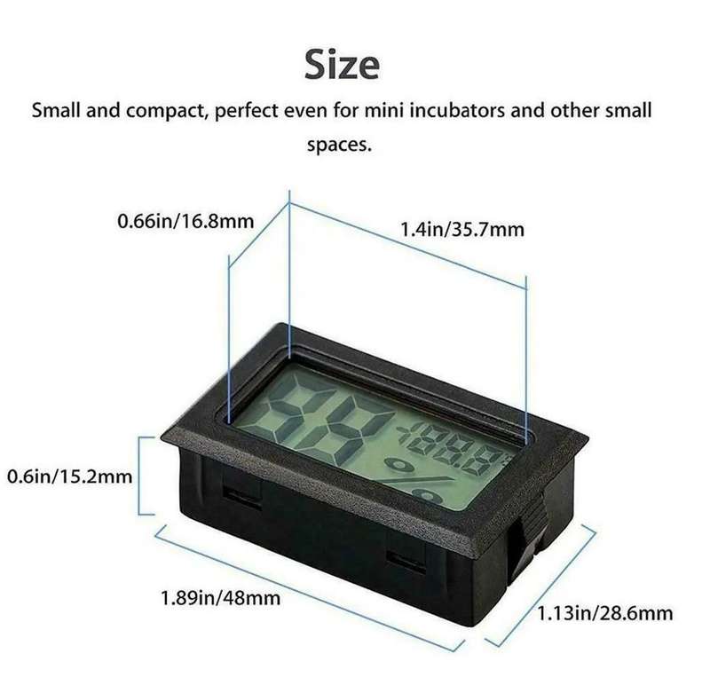 Temperature and Humidity Meter Gauge -Pack of 4