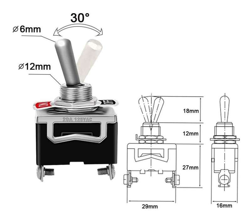 Toggle Switch -Pack of 8