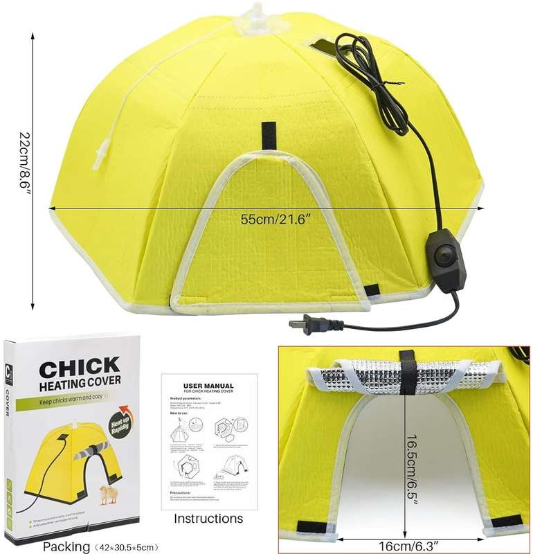 Yellow Umbrella Chick Brooder