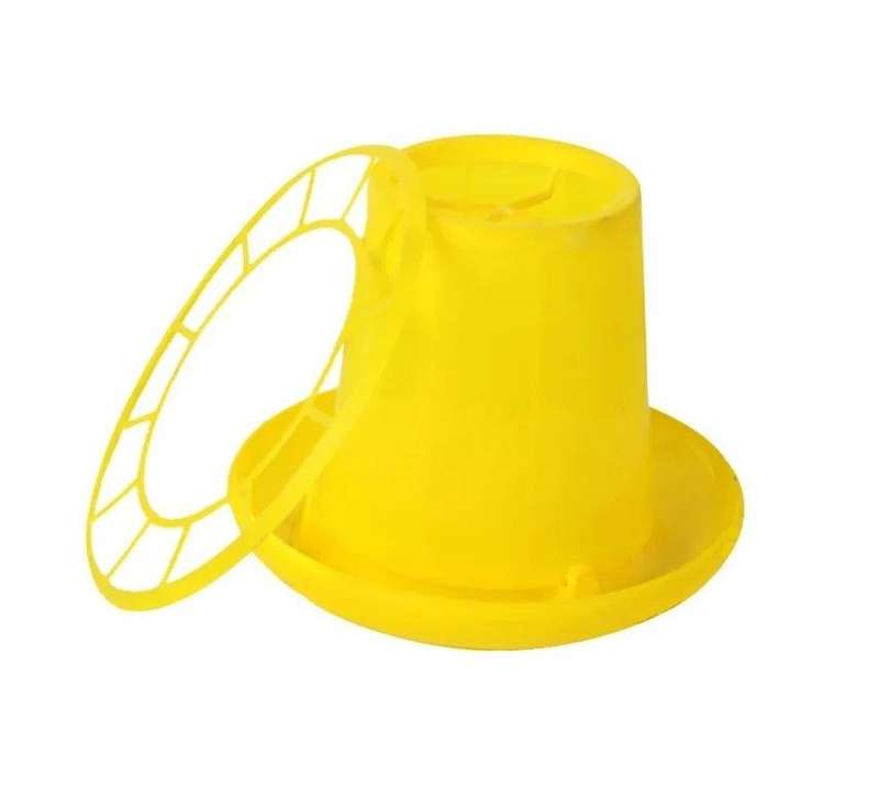 Yellow  Automatic Chick Feeders 75 Grams -Pack of 10