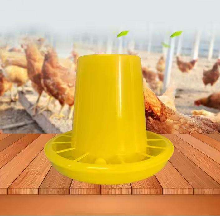 Yellow  Automatic Chick Feeders 75 Grams -Pack of 10
