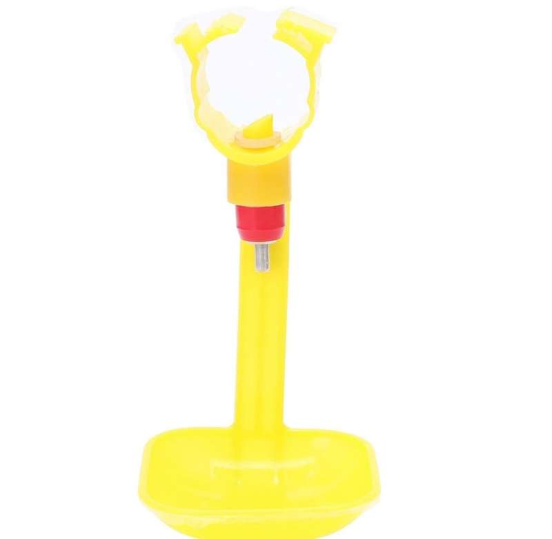 Yellow Hanging Poultry Nipple Drinkers with Dripping Cup-Pack of 20