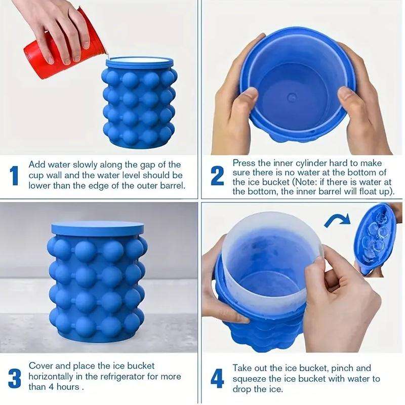 2 Pack Blue Ice Making Buckets