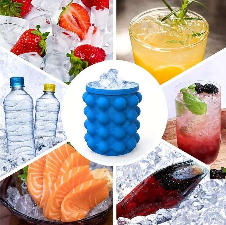 2 Pack Blue Ice Making Buckets