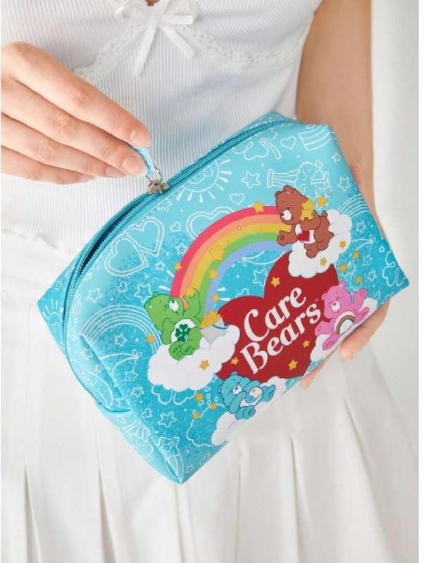 Blue Care Bears cosmetic bag
