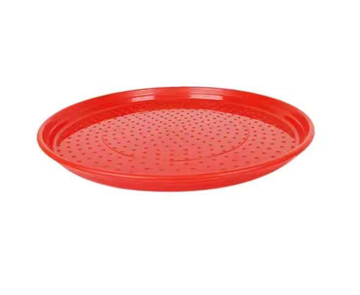 Chicken Feeder Plates -Pack of 3 .Red.