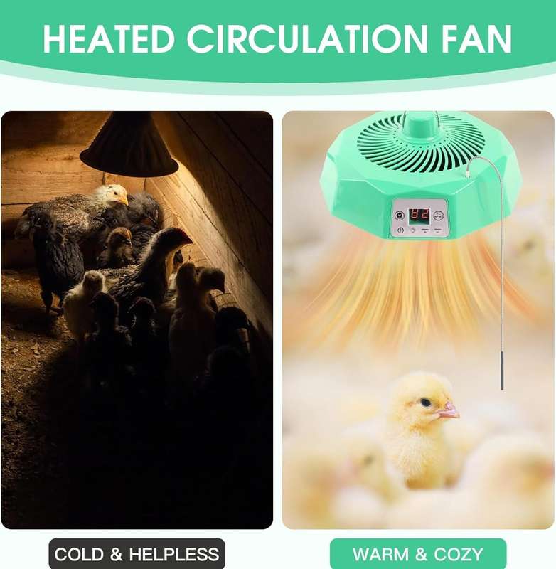 Chicken Coop Heater Light and Fan with remote