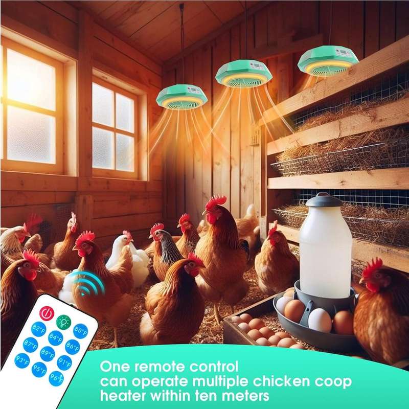 Chicken Coop Heater Light and Fan with remote
