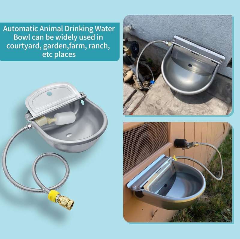 Automatic Water Bowl with Valve for dogs and other animals