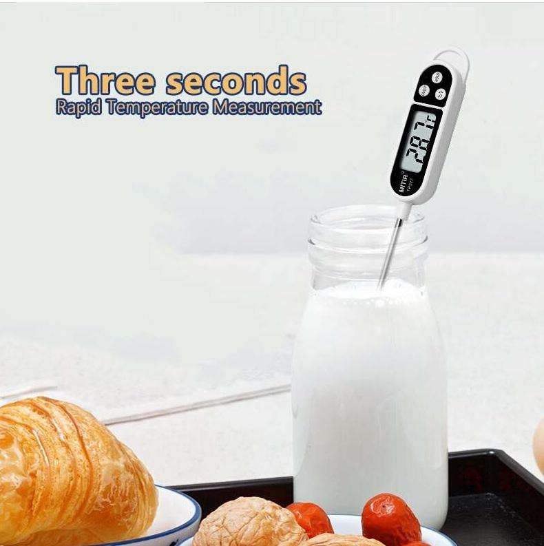 Stainless Steel Digital Cooking Thermometer -White